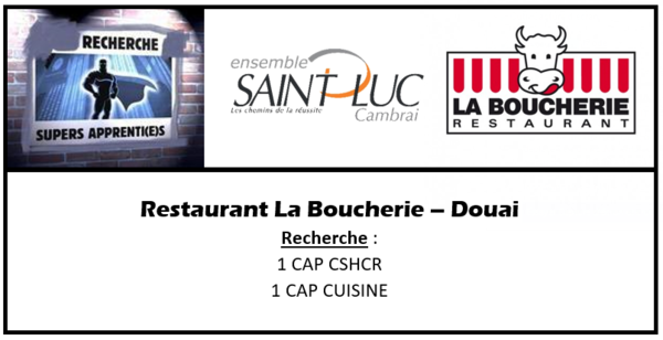 Recrutement - Restaurant La Boucherie Douai
