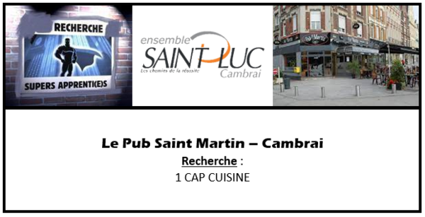 Recrutement - Le Pub Saint Martin Cambrai
