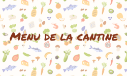 Menu de la cantine