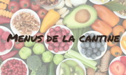 Menu de la cantine