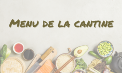 Menu de la cantine(2)